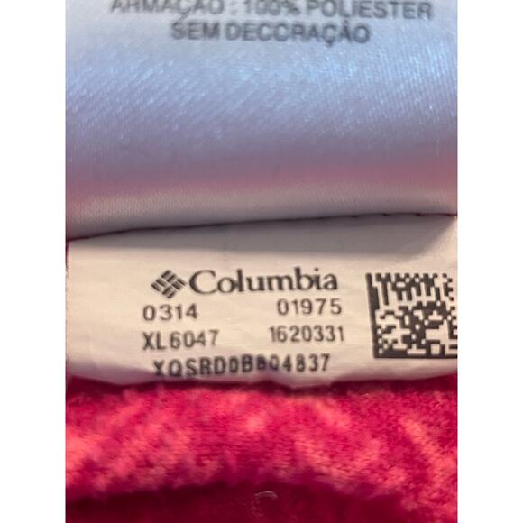 Columbia ladies fleece 1/4 zip pink geometric baselayer large - Picture 10 of 14